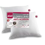 2 oreillers anti-acariens - 60 x 60 cm