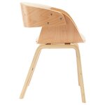 vidaXL Chaises à manger lot de 6 crème bois courbé et similicuir