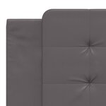 vidaXL Cadre de lit avec tête de lit Gris 180x200 cm Similicuir