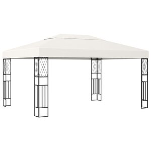 vidaXL Tonnelle 3x4 m Crème Tissu