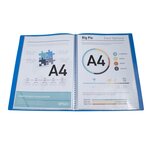 Protège-documents en polypropylène souple OPAK 100 vues - A4 - Bleu clair x 12 EXACOMPTA