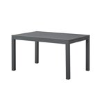 Table de jardin extensible rectangulaire 6-8 personnes - Structure aluminium - 135-270 x 90 x 75 cm - Gris foncé