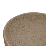 vidaXL Vasque à poser sable et marron ovale 59x40x14 cm céramique
