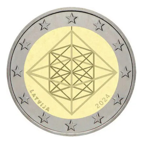 2 euros commémorative Lettonie 2024 - Himmeli Solstice d'Hiver.