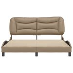 vidaXL Cadre de lit avec tête de lit Cappuccino 160x200 cm Similicuir