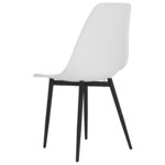 vidaXL Chaises à manger lot de 4 blanc PP