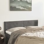 vidaXL Têtes de lit 2 Pièces Gris foncé 72x5x78/88 cm Velours
