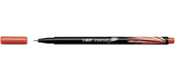 Stylo Feutre Fineliner Intensity Pte Baguée métal Fine 0,4mm Orange BIC