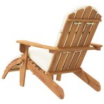 vidaXL Chaise de jardin Adirondack et repose-pieds bois massif acacia