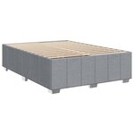 vidaXL Sommier à lattes de lit avec matelas Gris clair 160x200cm Tissu