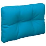 vidaXL Coussin de palette bleu 50x40x12 cm tissu