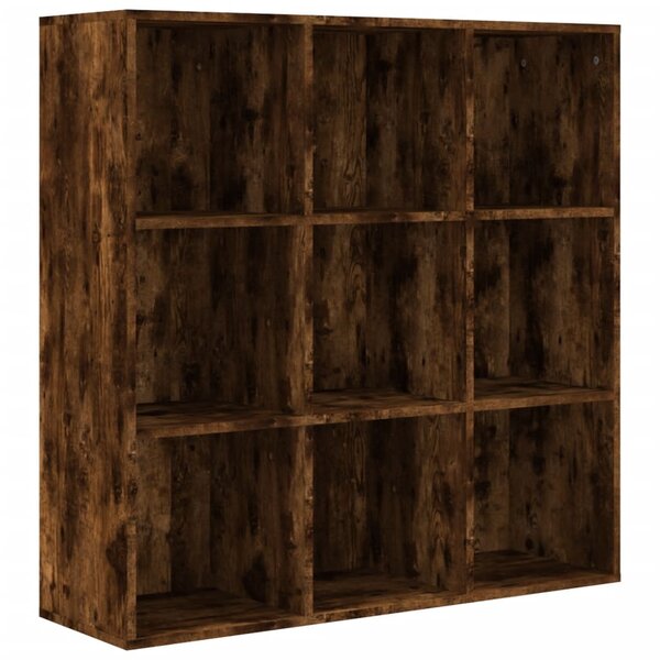 vidaXL Armoire à livres chêne fumé 98x29x97 5 cm