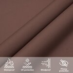 vidaXL Voile de parasol tissu oxford rectangulaire 2 5x5 m marron