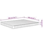 vidaXL Matelas en mousse moyennement doux 160x200 cm