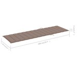 vidaXL Chaise longue de jardin 2 places avec coussins Acacia solide