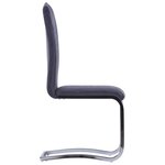 vidaXL Chaises à manger cantilever lot de 4 gris similicuir daim