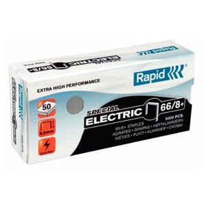 Boite de 5000 agrafes Electric Super Strong 66/8+ galvanisées RAPID