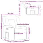 vidaXL Fauteuil inclinable Gris foncé Tissu