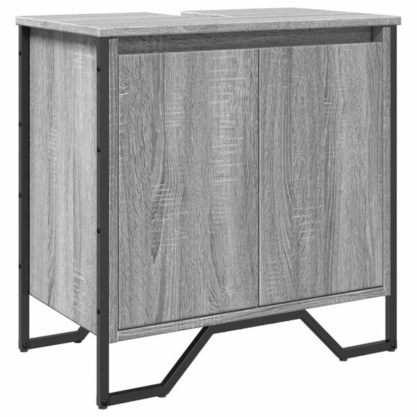 vidaXL Armoire lavabo de salle de bain sonoma gris 60x35x60 cm