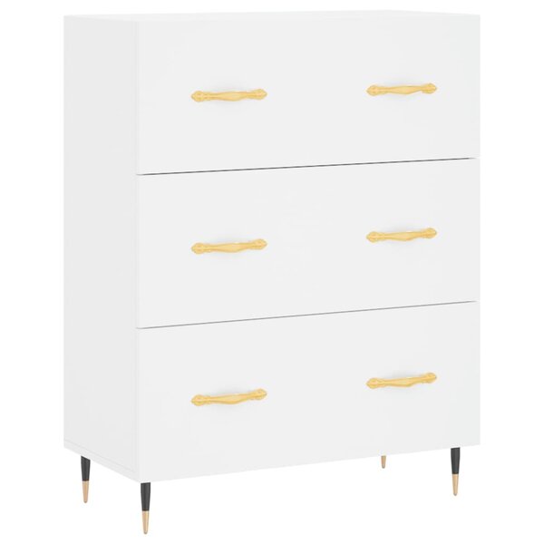 vidaXL Buffet blanc 69 5x34x90 cm bois d'ingénierie
