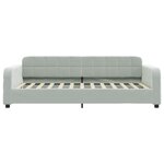 vidaXL Lit de jour et gigogne et tiroirs gris clair 100x200 cm velours