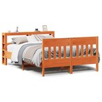 vidaXL Cadre de lit sans matelas cire marron 140x190cm bois pin massif