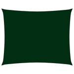 vidaXL Voile de parasol tissu oxford rectangulaire 3 5x4 5m vert foncé