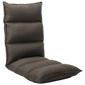 vidaXL Chaise pliable de sol Taupe Tissu