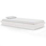 vidaXL Cadre de lit Blanc Bois massif 100x200 cm