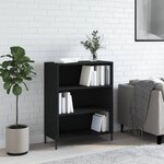 vidaXL Armoire à étagères noir 69 5x32 5x90 cm bois d'ingénierie