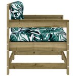 vidaXL Chaises de jardin avec coussins lot de 2 bois de pin imprégné