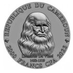 LEDA AND THE SWAN 2 Once Argent Monnaie 2000 Francs Cameroon 2023