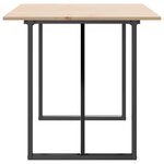 vidaXL Table à manger cadre en O 140x80x75 cm bois de pin massif fonte