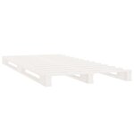 vidaXL Cadre de lit blanc 100x200 cm bois de pin massif