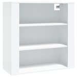 vidaXL Buffet haut Blanc Bois d'ingénierie