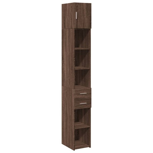 vidaXL Armoire de rangement mince chêne marron 30x42 5x225 cm