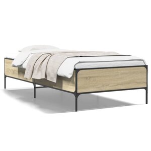 vidaXL Cadre de lit sans matelas chêne sonoma 100x200 cm