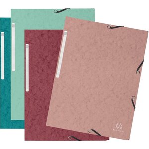 Chemise 3 rabats à élastiques SKANDI en carte lustrée 400g  coloris assortis