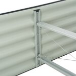 vidaXL Lit surélevé de jardin 400x80x44 cm Acier galvanisé Gris