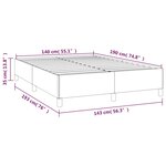 vidaXL Cadre de lit Gris 140x190 cm Similicuir