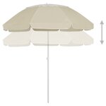 vidaXL Parasol de plage Jaune sable 300 cm