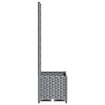 vidaXL Jardinière avec treillis Gris clair 40x40x136 cm PP