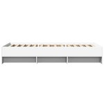vidaXL Cadre de lit blanc 100x200 cm bois d'ingénierie