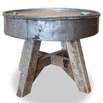 vidaXL Table basse Bois de récupération massif 60x45 cm Argenté