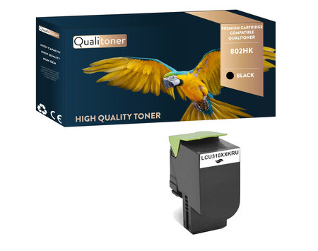 Qualitoner x1 toner 802hk noir compatible pour lexmark