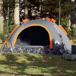 vidaXL Tente de camping 3 personnes orange libération rapide