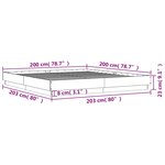 vidaXL Cadre de lit gris béton 200x200 cm bois d'ingénierie