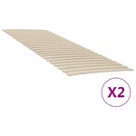 vidaXL Sommiers à lattes avec 48 lattes 2 Pièces 80x200 cm