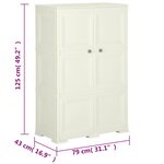 vidaXL Armoire plastique 79x43x125 cm design bois glace à la vanille