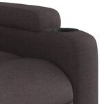 vidaXL Fauteuil de massage inclinable électrique Marron foncé Tissu